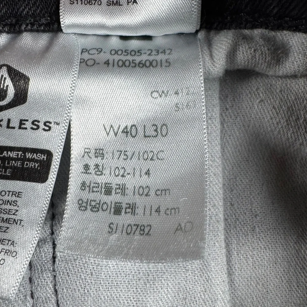 Levis 505 Regular Fit Jeans Mens 38x28 Faded Black Good Straight Leg Denim
